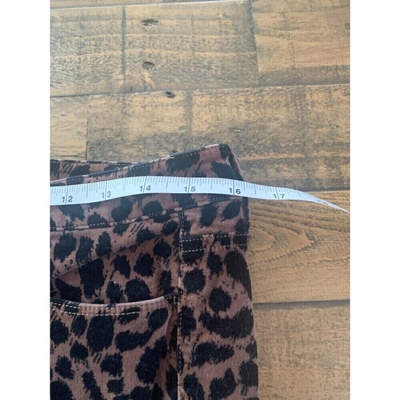 Ann Taylor Loft Pants Women Sz 8 Super Skinny Stretch Animal Cheetah Print Jean - Picture 7 of 8